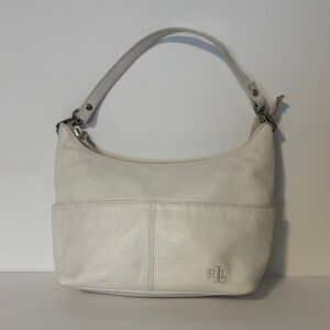 Women’s Lauren Ralph Lauren White Leather Shoulder Bag